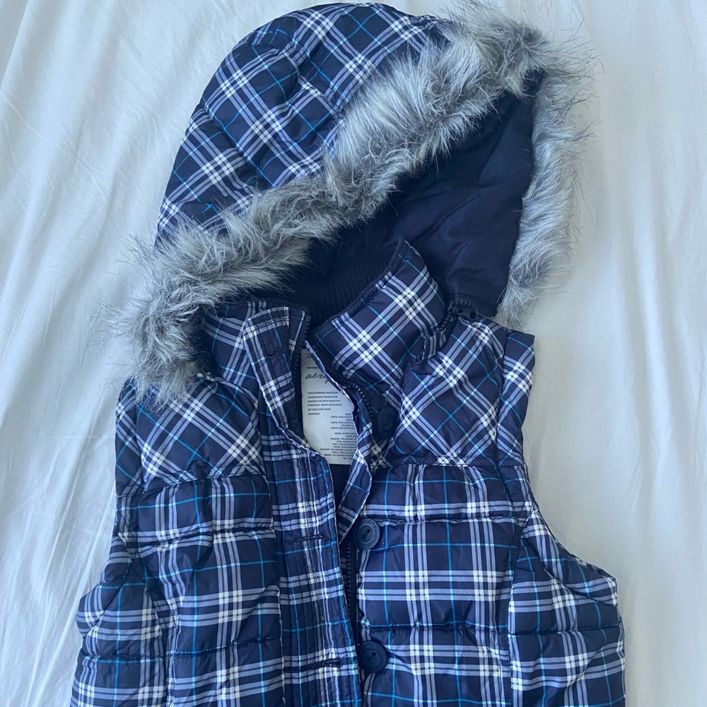 aeropostale plaid vest